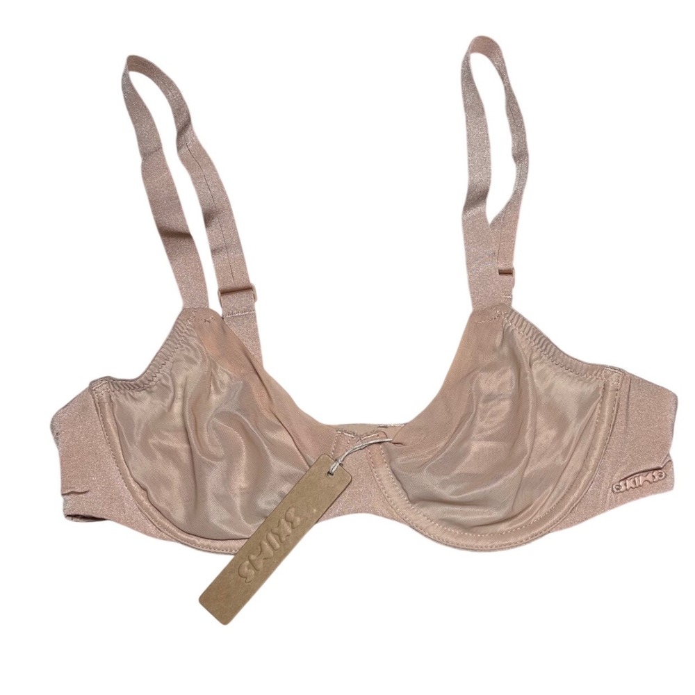 SKIMS No Show Molded Unlined Demi Bra Mica 34A BR-DEM-1883 NWT